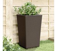 vidaXL Jardinières 2 pcs marron 32,5x32,5x57 cm polypropylène367850 Marron G