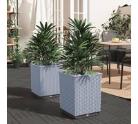 Jardinières Pot de Fleurs Jardin Patio Terrasse Extérieur Polypropylène vidaXL