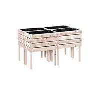 Outsunny Jardinières Modulables en Bois Naturel pour Potager Surélevé | Aosom France