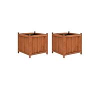 2x Bois de Sapin Jardinières Surélevées Pot de Fleurs Plantes Jardin vidaXL