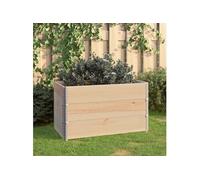 3x Bois de Pin Solide Jardinières Surélevées 100x150 cm Patio Balcon vidaXL