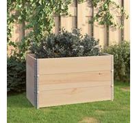 3x Bois de Pin Solide Jardinières Surélevées 100x150 cm Patio Balcon vidaXL