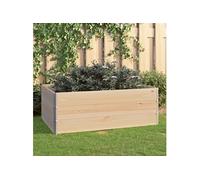 3x Bois de Pin Solide Jardinières Surélevées 100x150 cm Patio Balcon vidaXL