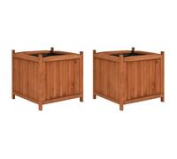 Jardinières surélevées - oVsky - 2 pcs 50x50x50 cm - Bois de sapin
