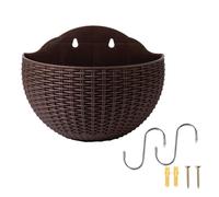 Jardinières Suspendues - Cache-Pots Muraux, Pots Demi-Cercle | Contenants Décoratifs À Fixation Verticale, Réservoirs D’Eau Intégrés en Résine Utilisés comme Accents Floraux sur Véranda, Mur D’entrée