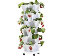 Jardinières Verticales De Fraises Tower Garden Jardinière Empilable à 6 Niveaux Jardinières De Légumes D’Herbes Aromatiques Empilables Intérieur Et Extérieur Cultiver Un, E