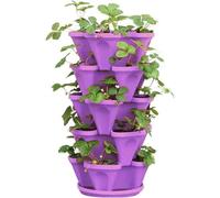 Jardinières Verticales De Fraises Tower Garden Jardinière Empilable à 6 Niveaux Jardinières De Légumes D’Herbes Aromatiques Empilables Intérieur Et Extérieur Cultiver Un, B