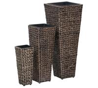 Jardinières - vidaXL - 3 pcs - Jacinthe d'eau - Marron foncé - Intérieur