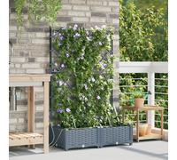 Jardinières Vidaxl Avec Système D'irrigation 2 Pcs Gris Clair