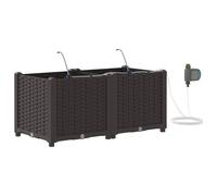 Jardinières Vidaxl Avec Système D'irrigation 2 Pcs Marron