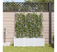 Jardinières Vidaxl Avec Système D'irrigation 3 Pcs Blanc