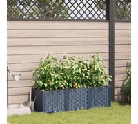 Jardinières Vidaxl Avec Système D'irrigation 3 Pcs Gris