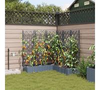 Jardinières Vidaxl Avec Système D'irrigation 5 Pcs Gris Clair