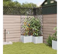 Jardinières Vidaxl Avec Système D'irrigation De 3 Pcs Blanc