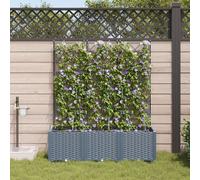 Jardinières Vidaxl Avec Système D'irrigation D'eau 3 Pcs Gris Clair