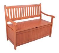 Jardinion Banc de Jardin Houston 107 x 59 x 90cm, Banc-Coffre avec Rangement Brun
