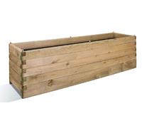 Jardipolys Bac à Fleurs en Bois Olea 252L - 180 x 50 x 50 cm - Cerland