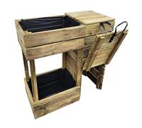 Jardipolys Composteur bac à Fleurs 2 en 1 - ESSENCIA - 80L