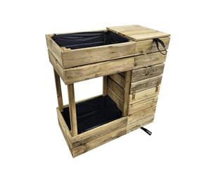 Jardipolys Composteur bac à Fleurs 2 en 1 - ESSENCIA - 80L