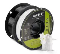 JAREES Lot de 2 filaments Petg de 1,75 mm pour imprimante 3D, noir et blanc, durable, scellés sous vide, adhèrent bien à la plupart des imprimantes FDM (1 kg) x 2, précision dimensionnelle 1,75 mm ±