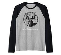 Jargon du Chasseur Je Vais à la Chasse ! Cerf Style Fermier Manche Raglan