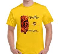 jargon Front Line Assembly- Corroded Disorder Band 1986 T-Shirt Yellow S