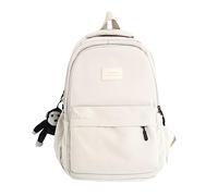 JARKJARD Sac à dos esthétique mignon Kawaii pour l'école, le collège, les livres, les étudiants, les loisirs, etc, blanc