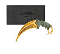JARL Couteau CS:GO Entraînement & Collection - Répliques des Couteaux Counter-Strike avec Lame non Aiguisée en Acier Inoxydable - Cadeau pour les Fans de CS:GO avec Boîte Premium (Lore)