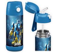 Jarlson Gourde Enfant Inox CHARLI - Bouteille Isotherme Enfant 350 ML - Gourdes sans BPA - avec de la Paille - pour l'école, Les Sports et la Maternelle - 350ml