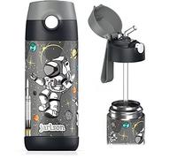 Jarlson® Gourde Enfant CHARLI [350ml] Bouteille Isotherme Anti Fuite avec Paille pour Garçons & Filles - Sans BPA & Phthalates - Gourde Inox pour École, Maternelle & Sport (Astronaute)