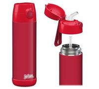 Jarlson® Gourde Enfant CHARLI [500mll] Bouteille Isotherme Anti Fuite avec Paille pour Garçons & Filles - Sans BPA & Phthalates - Gourde Inox pour École, Maternelle & Sport (Rouge)