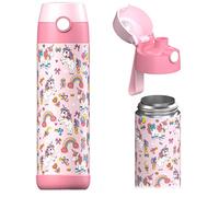 Jarlson - Gourde Enfant inox MALI - Bouteille Isotherme Enfant 350 ML - Gourdes sans BPA - pour l'école, Les Sports et la Maternelle