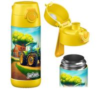 Jarlson - Gourde Enfant inox MALI - Bouteille Isotherme Enfant - Gourdes sans BPA - pour l'école, Les Sports et la Maternelle - 350ml