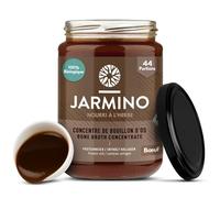 JARMINO Bouillon d’Os Bio Concentré, Bone Broth de Bœuf Élevé en Pâturage et Nourri à l’Herbe, Bouillon Liquide avec Collagène Types 1 2 3, Keto Paleo AIP, Halal, 440 g, 44 Portions