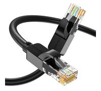 JARNHNG Câble Ethernet Cat 6 2m, Câble Internet Haute Vitesse 10gbps, Cordon de Raccordement Lan RJ45 Noir, Câble Ethernet Long Pour Jeux, Ordinateur, Télévision, Routeur, Modem, Bornier
