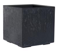 Jarninières Bacs à Fleurs Pot de Fleurs Noir Aspect Béton 40 X 40 CM Plastique