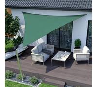 jarolift Basic Voile d'ombrage Triangulaire, déperlant, Protection Solaire et Brise-Vue pour terrasse, Jardin et Balcon, Tissu Polyester 300 x 300 x 300 cm, Vert