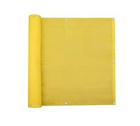 jarolift Brise Vue, Toile De Balcon Basic, Pare-Vue Protection Contre Le Vent Protection Solaire Revêtement De Balcon, Respirant, 500 x 90cm, (24 Oeillets) Jaune