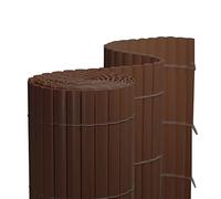 jarolift Canisse en PVC Standard Brise Vue pour Jardin Balcon Terrasse, Habillage De Balcon Clôture Renforcé Résistante à la Corrosion et aux Intempéries, 100 x 500 cm (H x B), Marron