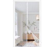 jarolift Moustiquaire Magnétique pour Porte, Fermeture Automatique par Aimants, Montage sans Perçage, Enfants et Animaux, découpable, 140 x 250 cm (l x h), Blanc