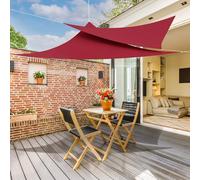 jarolift Voile d'ombrage Pare-Soleil Triangle isocèle, Hydrofuge, Brise-Soleil pour terrasse Jardin Balcon, Tissu Polyester 360 x 360 x 360 cm, Bordeaux