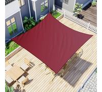 jarolift Voile Pare-Soleil carré, Hydrofuge, Brise-Soleil pour terrasse, Jardin, Balcon, Tissu Polyester, 300 x 300 cm, Bordeaux