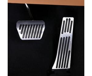 Jaronx Couvre-pédale de Frein à Essence en Acier Inoxydable résistant Anti-dérapant pour pédale de Frein d'accélérateur Compatible avec BMW 1 3 5 6 7 Series X3 X 5 X6 Z4 M3 M4