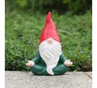 JARPSIRY Statue de nain de jardin méditant en résine - 11,4 cm de haut - Figurine de nain de yoga zen pour la maison, l'intérieur et l'extérieur, le jardin, la terrasse, la pelouse, le porche, la cour