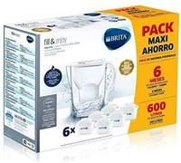 JARRA AGUA BRITA MARELLA BLANCA + 6 FILTROS MAXTRA+