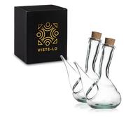 Jarre à vin artisanale en verre. Verseur de vin en verre 125 ml. Porron cristal eau aérateur. Carafe à vin. Distributeur de vin, d'huile et de bière. Fabriqué à la main. (125 ML)