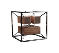 Jarre Technologies Enceinte Design Connectée Aeroframe HD1-200W - AeroSystem - Bois de Noyer - Argent Chromé