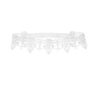 Jarretelles de jambe mariée for robe, jarretelles brodées for femmes, bandes cuisses, anneau, bas en dentelle, Cosplay, blanc et noir(White A,52-70cm)
