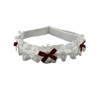 Jarretelles de mariée en dentelle, 2 pièces, jolie ceinture, nœud papillon, Souvenirs cuisse, boucle jambe(Red)