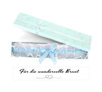 Jarretière Bleue Mariage, Jarretière Bleue Mariage Cadeau Mariage Avec Carte de Voeux, Cadeau Mariage Quelque chose (FR/ES, Alpha/lettres, Taille unique, Taille normale, Taille normale, Bleu Clair)